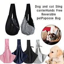 1pc Pet Sling Carrier, Dog & Cat Leash Shoulder Strap For Small Pets, Multiple Colors Available, Suitable For Outdoor Travel And Metro