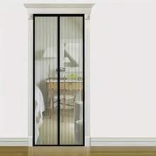 Magnetic Fly Screen Balcony Door, Stronger Magnets, Fly Screen Doors, No Drilling, Insect Protection Balcony Door, For Balcony Door/Patio Door, Black - màu đen - Xem 7