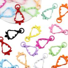 8pcs Multi-Color Enameled Carrot Shaped Connectors, Keychain, Bag, Doll, Jewelry DIY Accessories