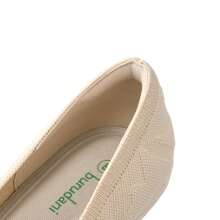 Women's Pointed Toe Kitten Heels Work Pumps Comfortable Knitted Closed Toe Dressy Wedding Shoes - 杏色 - 查看 5