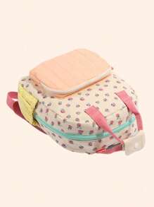 Personalized Embroidered Strawberry Backpack, Customizable Name, Cute Casual Travel Daily Use Bag, Multi-Function School Bag, Back To School Gift, Aesthetic, Kawaii Backpack, Coquette Aesthetic - Multicolor - View 6