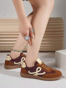 2026新款女士平底休闲运动鞋 - 棕色 - 查看 7