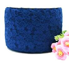VEN003 "Elegant Lace: Delicacy That Transforms Your Creation" - Navy Blue - View 2