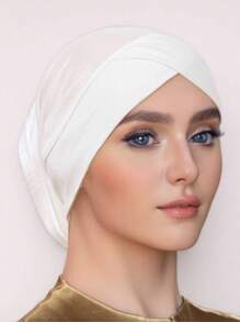 Women Hijab Cap Under Scarf Cap Ready Solid Color Undercap With Ear Hole Hijab Capswomen Scarf Accessories Bandanas Cap Under Caps For Hijabs Daily Under Cap - A - View 6