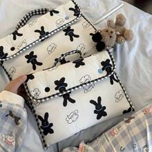 1pc Cute Black & White Rabbit Laptop Sleeve Bag, 11/13inch Notebook Protective Inner Case