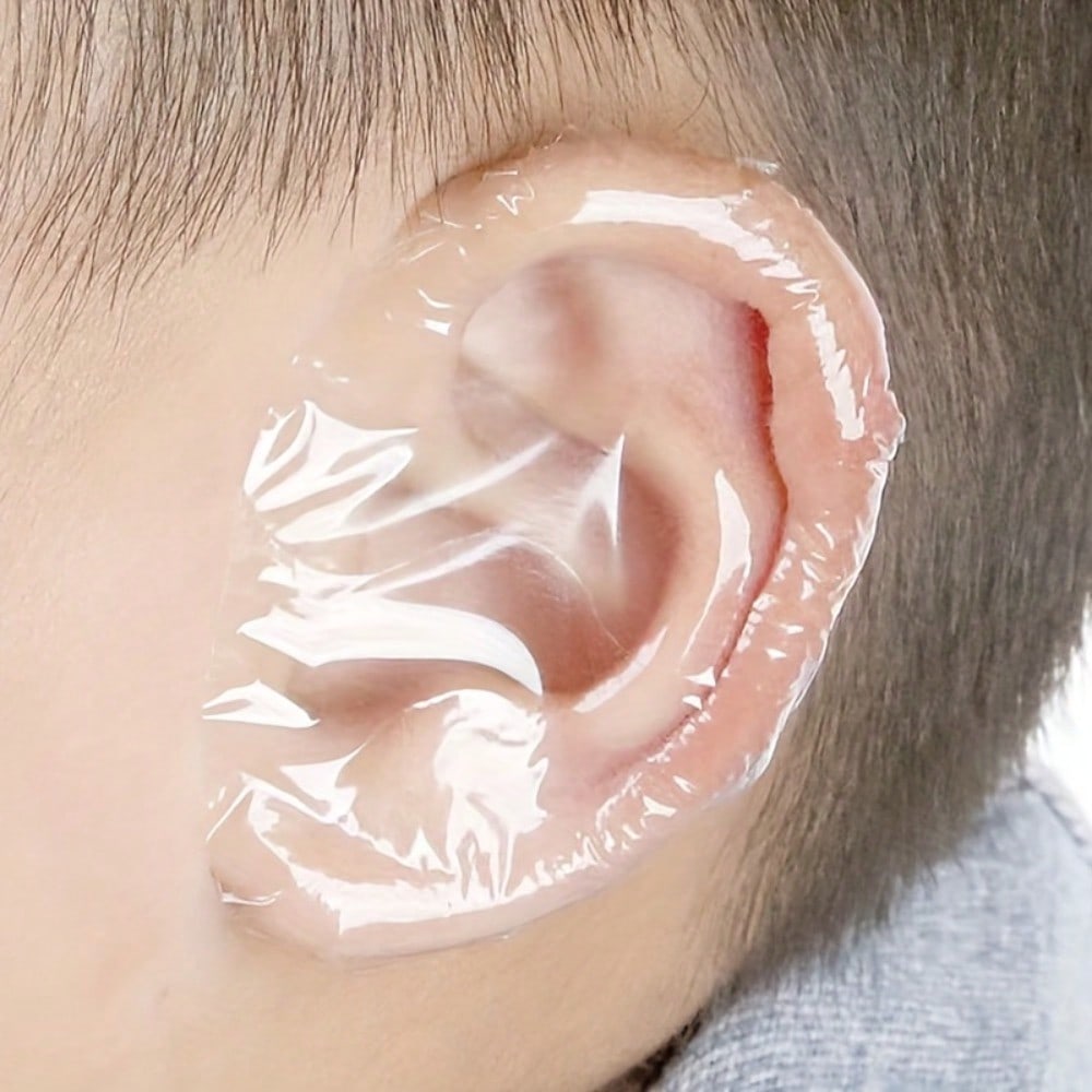 20/100pcs Waterproof Ear Patches, Shower Ear Covers, Swimming Ear Protectors, Bath Ear Stickers