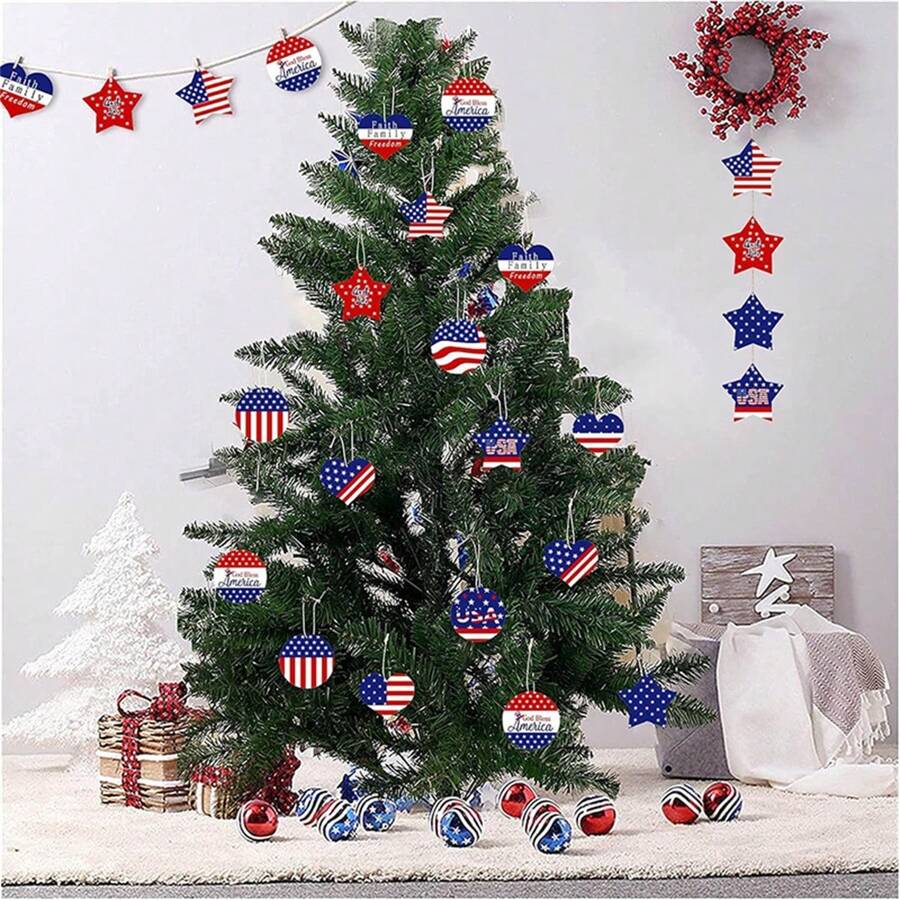 Decorative Hanging Ornaments - Navy Blue - View 1