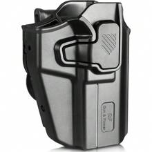 Gun Flower Universal OWB Holster For Canik/FN/Walther/Browning/S&W/Sarsilmaz/Sig/Girsan/Stoeger/Bersa / 1911, Fits More Than 100 Pistols, Index Finger Release System, Adj Retention, Right/Left Hand, Black/Tan Right Hand - Đen-phải - Xem 1