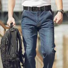 1 条高品质男士皮带，字母扣，复古时尚风格，适合休闲牛仔裤、工作裤、运动