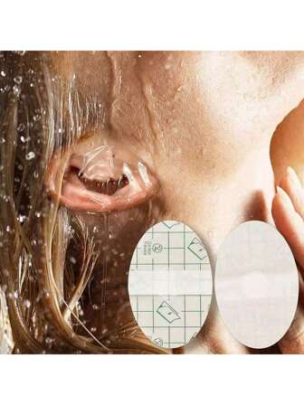 100Pcs Waterproof Ear Patches, Suitable For Bathing And Shampooing, Gentle On The Ears, Easy To Use, Reusable, Disposable Swimming Earmuffs For Adults, Made Of Bonded Fabric.