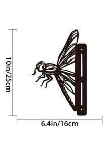 1pc Black Metal Animal Statue Garden Decoration, Personalized Gift For Friends Who Love Decorating Garden, Suitable For Outdoor Use, Brings Vitality To Your Garden