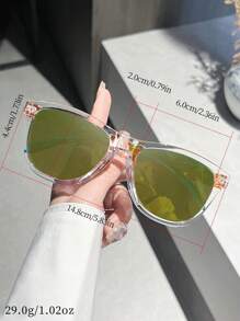 1 Pair Classic Travel Frame Casual Minimalist Personalized Fashion Fashion Glasses For Women And Men, Suitable For Sports, Travel, Festivals, Beach, Driving, Outings, Vacation, Streetwear, Fishing, Outdoor Activities, Parties