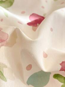 2/3件套花卉印花小碎花树叶纯棉抗起球女生学生清新简约超柔可爱四季磨毛被套家居床上用品套件不含被芯 - 彩色 - 查看 9