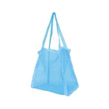 1 pieza Bolso de playa de mujer de secado rápido para verano, bolsa grande con capacidad multifuncional de unicolor con malla para hombro para guardar equipo y juguetes de natación