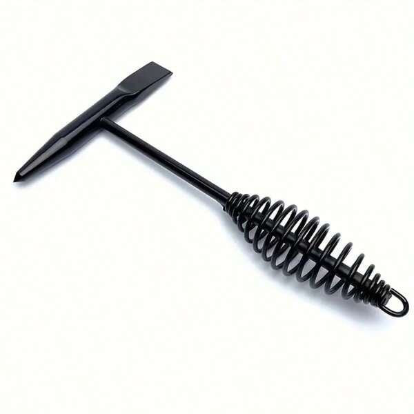 1 Pc High Carbon Steel Welding Chipping Hammer With Spring Handle Metal Rust Remover, Non-Electric Slag Hammer (Available In 300g And 500g) For Welder Safety And Protection