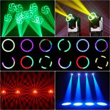 Stage Moving Head Light Stage Spotlight 1 PCS 120W RGBW LED 6 Colors Plus White Light And 6 Patterns Plus White Circle Voice Control/DMX512 Suitable For Family Carnival Party Music Performances Wedding Club Bar DJ KTV Disco - 查看 3