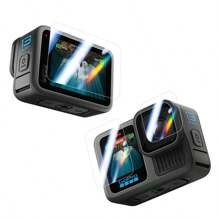 6 件装 Hero 13 钢化玻璃屏幕保护膜适用于 Gopro Hero 13 黑色相机镜头保护膜前液晶显示屏 9H 硬度钢化玻璃膜高清透明超薄防护防刮膜 - For GoPro13 - 查看 1