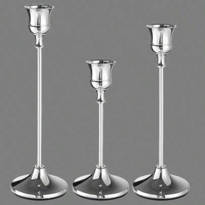 12pcs/6pcs/3pcs/1pc/Set Iron Taper Candle Holder,Decorative Candle Stand - Candlestick Holder For Wedding, Dinning, Party ,Fireplace Decor Candelabra Table Decor Pillar Candle Holder For Wedding,Home Decor, Holiday Party Decor,Festival Decor Home