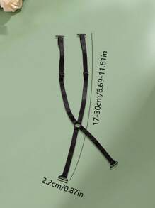 1/3pcs Convertible Camisole Strap, Adjustable Invisible Bra Strap, Non-Slip Shoulder Strap - Multicolor - View 9