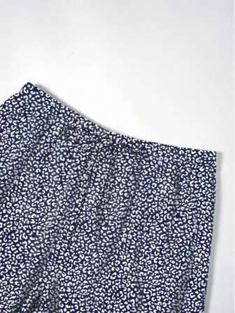 Kvinnors Casual Lösa Byxor med dragsko, Strandbyxor i vävt tyg, All Season