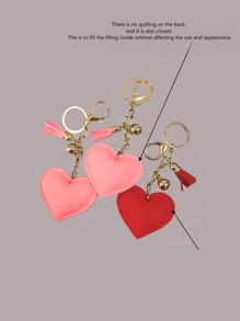 1 Stück wunderschöner Strass-Herzen-förmiger einfarbiger Dekorations-Schlüsselanhänger für Handy, kleine und leichte Modemetall-Taschenpendants, Reiseaccessoirs mit Metallaufhängehaken, Autoschlüsselanhänger, dekorative Geschenke für Mutter, Familie, Freunde, Geburtstag, Feiertage, Handy-Anhänger