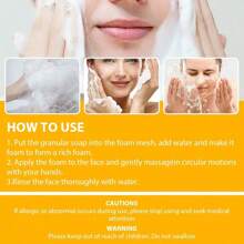 姜黄柠檬香皂富含乳木果油、姜黄和维生素 E，深层清洁、面部和身体清洁，适合所有皮肤类型，男女通用 - 黃色 - 查看 8