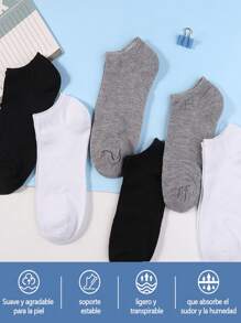 Calcetines Cortos para Hombre, Calcetin Hombre - Pack Sorpresa de Colores Neutros - Suaves, Cómodos y Perfectos para Uso Diario y Deportivo - Multicolor - Ver 5