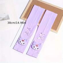 Sanrio (Autorizat) 1PC Sanrio Cremă solară gheață mâneci desene animate drăguț în aer liber UV protecție solară neagră gheață mâneci de mătase pentru studenți