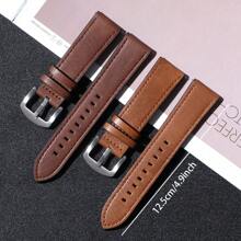 优质皮革表带 通用 20 毫米 22 毫米 透气运动表带 适合男女 舒适替换腕带 耐用表带 - 錶帶 - 查看 2