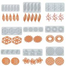Flower Leaf Patterns Cake Lace Mat Fondant Silicone Mold DIY Craft Baking Decoration Tools Cooking Printing Mold - White - View 12