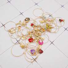 30 Mixed Lot Wine Glass Charm Enamel Pendant For Wineglasses Goblet Wedding Party Hanging Ornament Decoration