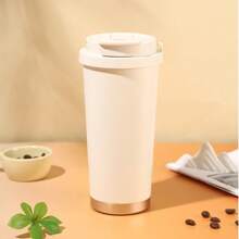 1pc Large Capacity Insulated Water Bottle With Rope, Double Mouth Stainless Steel Cup - Multicolor - View 10