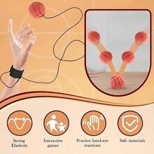 1 pieza Mini pelota de ejercicio con muñequera, pelota de ejercicio elástica de agarre cómodo, de poliéster termoplástico duradero, con patrón de espacio y luna, adecuada para actividades recreativas al aire libre y entrenamiento - sin alimentación, sin electricidad requerida