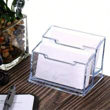 Acrylic 1/2/3 Layer Business Card Holder, Transparent Desktop Card Storage/Document, Durable And Transparent, Suitable For Office Desk Storage, Restaurant Desktop Card Storage Box, Desktop Tissue Storage Box, Hotel Desktop Storage Box, Suitable For Office, Restaurant, Hotel