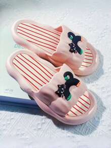 Cartoon Fairy Style Sweet Slippers For Women, Thick Sole Anti-Slip, Versatile Indoor Outdoor Sandals - Pink - View 5