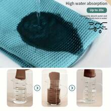 3pcs/Set Soft & Absorbent Kitchen Towels - Large, Durable Waffle Dish Cloths In Solid Green, Plaid & Striped Patterns For Easy Cleaning & Drying - For Cooking, Baking, And Tea Time 