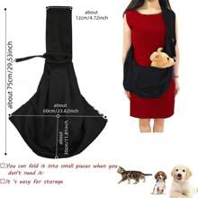 1pc Pet Sling Carrier, Dog & Cat Leash Shoulder Strap For Small Pets, Multiple Colors Available, Suitable For Outdoor Travel And Metro