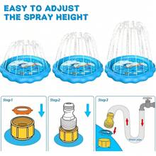 1 pièce Piscine pour bébé pour apprendre, tapis de jeu extérieur avec gicleur "De A à Z" pour bébés et tout-petits de 1 à 3 ans