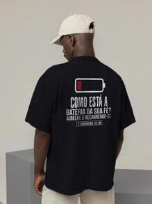 Unisex Oversized Gospel T-Shirt 100% Cotton – Christian Print | Faith, God, Jesus, Bible Verses | Evangelical Fashion, Christian Streetwear, Praise And Worship | Clothing For Services And Events | Perfect Gift For Christians - 黑色 - 查看 1