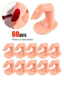 Juego de 10 piezas de dedos de manicura de práctica con uñas postizas para entrenamiento, para arte de uñas acrílicas y de gel, decoración de exhibición de manos para principiantes de arte de uñas y artistas de salón