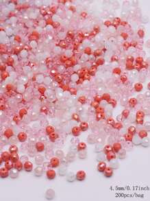200Pcs A Bag 2.5x3mm /3x4.5mm Small Size Crystal Flat Bead  Crystal Glass Beads  Mix Color Beads For Jewelry Making DIY Accessories  Necklace Braclerts Hand Made