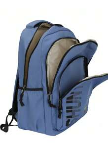 1pc Multi-Color Large Capacity Water Resistant Nylon Backpack, Durable Outdoor Casual Unisex Backpack With Letter Design - Multicolor - View 5