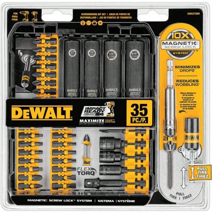 DEWALT Screwdriver Bit Set, Impact Ready, FlexTorq, 35-Piece (DWA2T35IR) - default - View 1