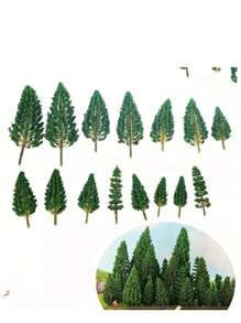 4-12 厘米 HO N 比例塑料模型树铁路景观风景模型树用于装饰建筑模型铁路场景景观、玩具、微型、模型套件 - As photo - 查看 14