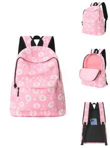 1pc Big Kids Girls Fashion Casual Purple Butterfly Print Backpack Primary School Middle School Students Large Capacity Multi-Layer Schoolbag Highly Attractive Adjustable Shoulder Strap Girls Backpack Can Hold A4 Paper Books Laptop Suitable For Daily Campus Travel Holiday Gift