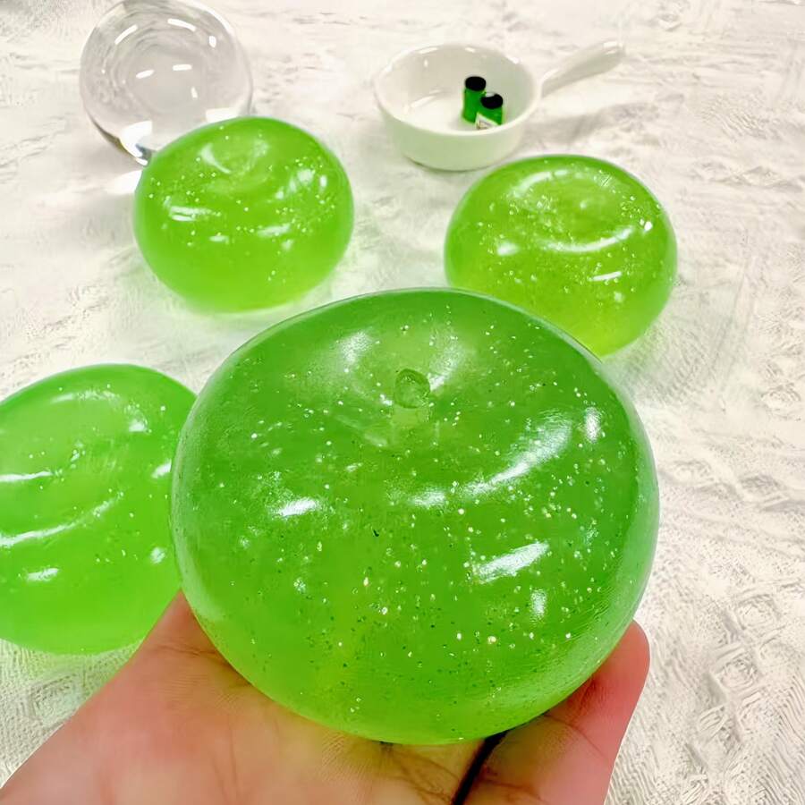 Green Apple Squishy Stress Relief Toy, Slow Rebound, Ultra Soft, High-End Design, Suitable For Office Use, Ideal Birthday, Easter Or Party Gift - Multicolor - View 1
