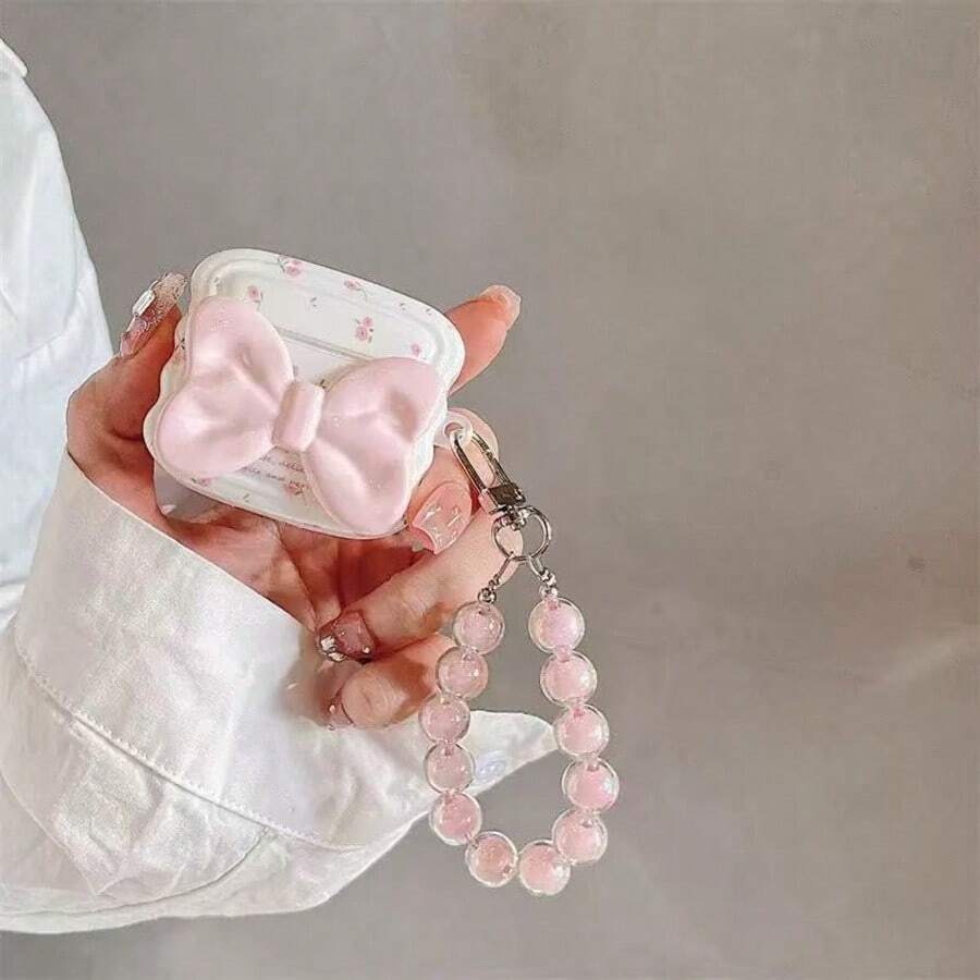 Funda para auriculares con estampado floral diminuto y correa compatible con Pro 2, funda protectora compatible con Apple 1/2/3/Pro, adecuada como regalo de cumpleaños para novia/novio