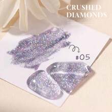 MIANEL 12毫升/瓶 2025秋季美甲凝胶套装，8-12色迷你套装，闪光凝胶指甲油，流行闪亮彩色亮片，凝胶美甲，适合沙龙和家庭DIY美甲，迪斯科钻石凝胶，非常适合女性和女孩在派对和节日中使用 - 查看 8