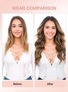 Extensiones de cabello humano con cola de caballo, extensiones de cabello con clips para uso diario, fácil de usar, extensión de cola de caballo de color natural para mujeres, larga y recta