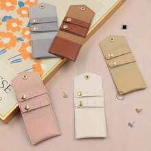 1 Stück faltbare Schmuckrolle für Reisen, multifunktionale kleine Schmuckrollentasche aus Mikrofaser, weich und tragbar, Aufbewahrungstasche für Ohrringe, Halsketten, Make-up Tasche, Schulmaterial, Reisebedarf, Kosmetiktasche, Feiertagsartikel, Schulanfang, Make-up Organizer, Make-up Aufbewahrung